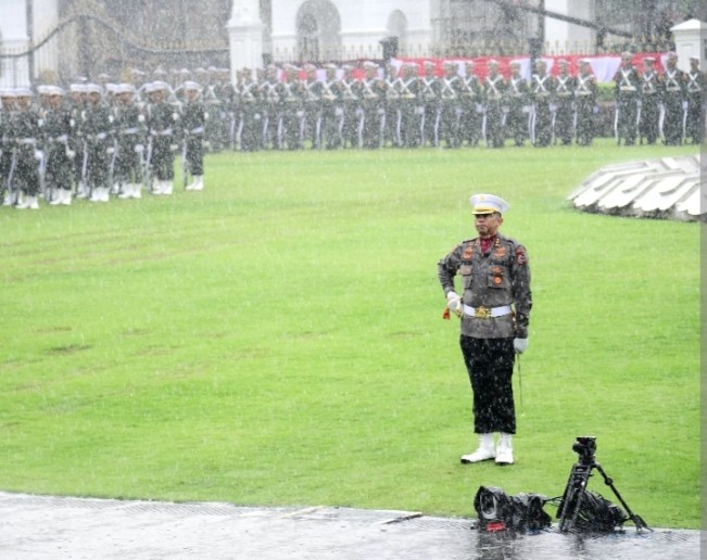 Gladi Kotor rangkaian HUT Ke-80 RI di Istana Merdeka. [Instagram]